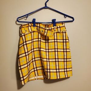 Yellow 'Clueless' Mini Skirt